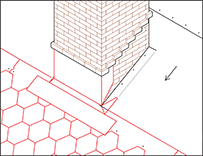 Монтаж подъемной полосы для нижней части дымохода